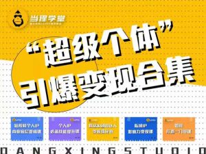 当猩学堂-“超级个体”引爆变现合集-短视频个人IP