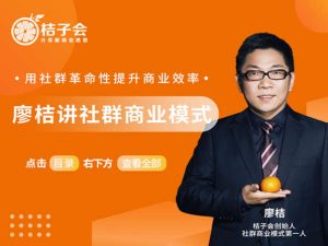 廖桔讲社群商业模式线下课程录播全集-桔子会社群价值10万元