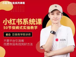 小红书全系列引流课程 ·保姆式实操演示课-百微商学院打包网盘下载