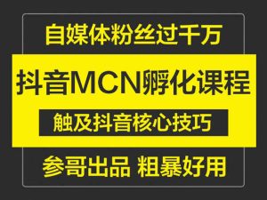 抖音MCN孵化课程-参哥短视频-参哥出品-粗暴好用-线下课打包下载