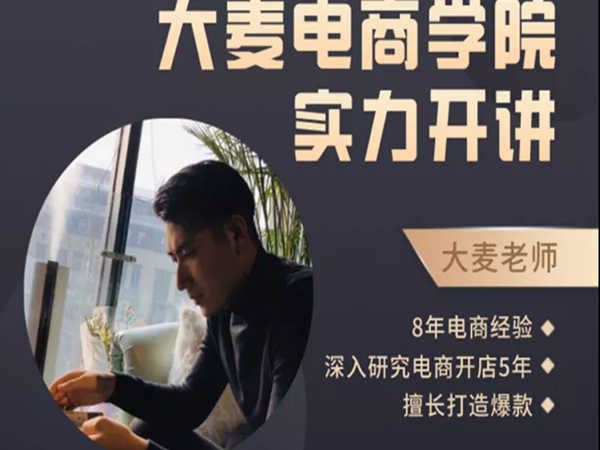 大麦电商学院-拼多多店铺策划课（60分钟+）大麦老师网盘打包下载
