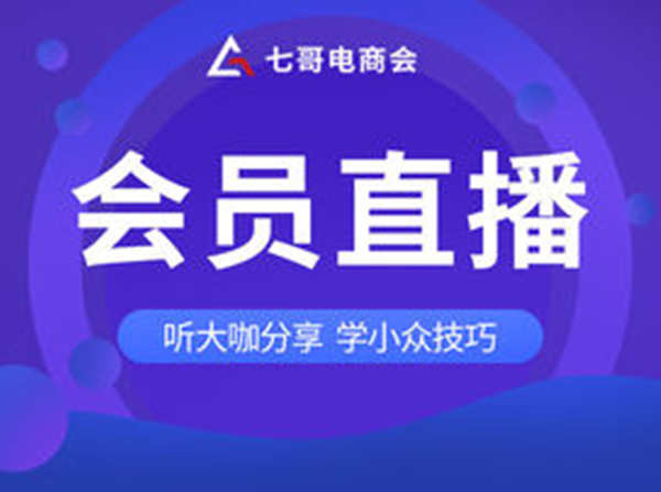 七哥电商会-京东开店培训会员教程同步更新2022