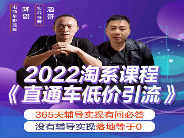 2022直通车低价引流玩法课程-杨茂隆电商培训2022最新网盘下载