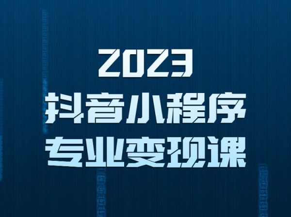 沐网商-2023抖音小程序专业变现课-打包下载