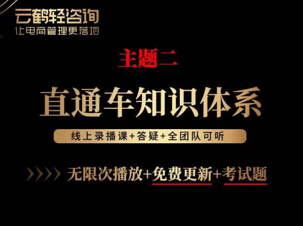云鹤轻咨询-主题2 直通车知识体系班2023打包淘宝开店教程