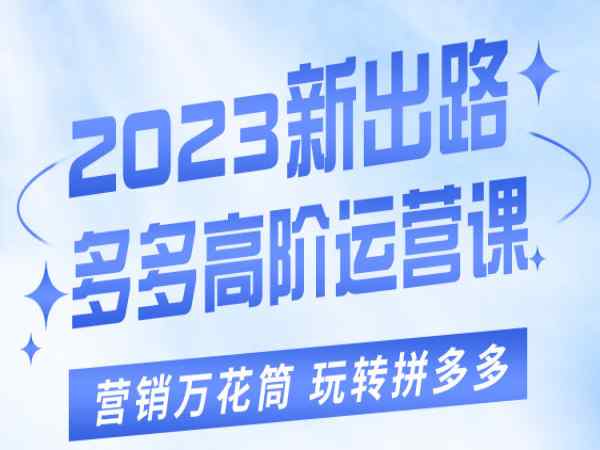 老陶电商-多多高阶运营课-拼多多电商培训20203